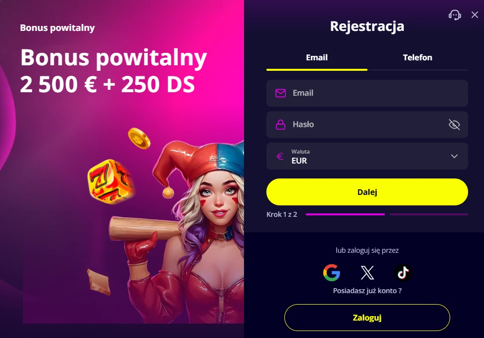 slotoro rejestracja